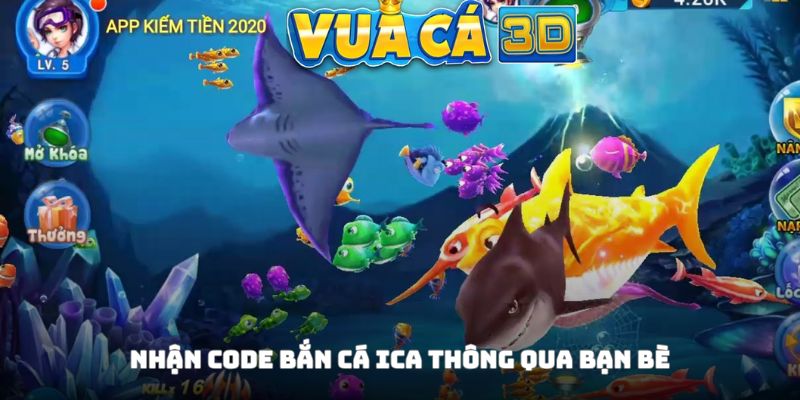 Nhận code bắn cá ica từ chia sẻ của bạn bè